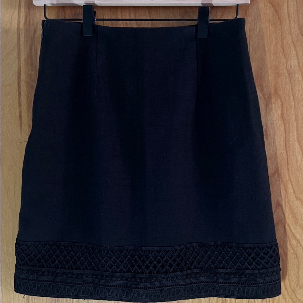 LOFT Black Textured Skirt